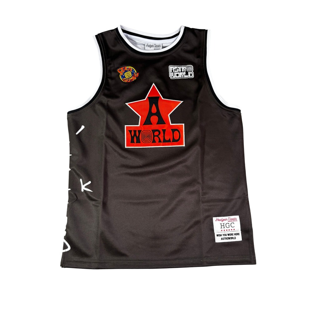 Headgear Classics Astroworld Youth Basketball Jersey Brown Size Large NWT